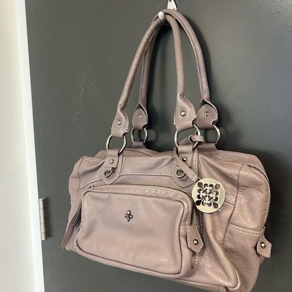Patrick Cox mauve/gray/purple large Shoulder Bag with Slouchy Design- EUC!!! - Picture 3 of 16